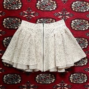 GUESS Vintage Lace zip front Mini Skirt
